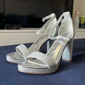 Silver Sparkle Heels